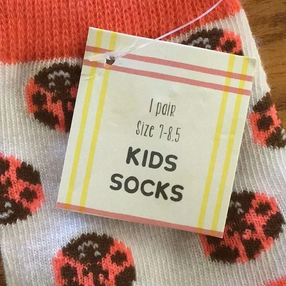 Fun Ladybug and Bee Nature-Inspired Crew Socks - NWT